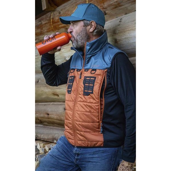 Doudoune Homme Devaux Trek'Fly – Orange/Bleu
